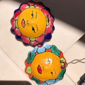 Mexican pottery talavera suns